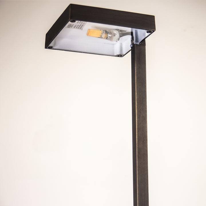 Outdoor Landscape Lighting LED 12V Low Voltage PLB20 Cast Brass Square Top LED 12V Low Voltage Pathway Outdoor Lighting Landscape Fixture Lamp Ready G4 Socket