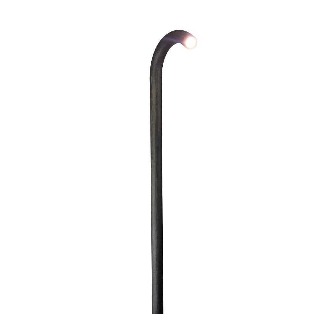 Outdoor Landscape Lighting LED 12V Low Voltage PLB21 4x/8x/12x Package Cast Brass 3W 3000K Warm White Integrated LED Cane Style Curved 12V Low Voltage Pathway Light