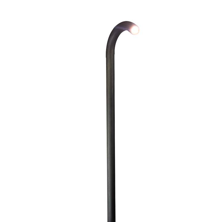 Outdoor Landscape Lighting LED 12V Low Voltage PLB21 4x/8x/12x Package Cast Brass 3W 3000K Warm White Integrated LED Cane Style Curved 12V Low Voltage Pathway Light