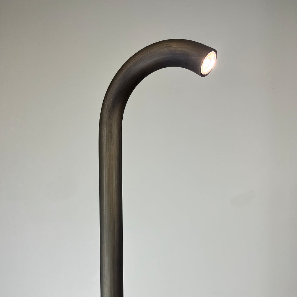 Outdoor Landscape Lighting LED 12V Low Voltage PLB21 4x/8x/12x Package Cast Brass 3W 3000K Warm White Integrated LED Cane Style Curved 12V Low Voltage Pathway Light