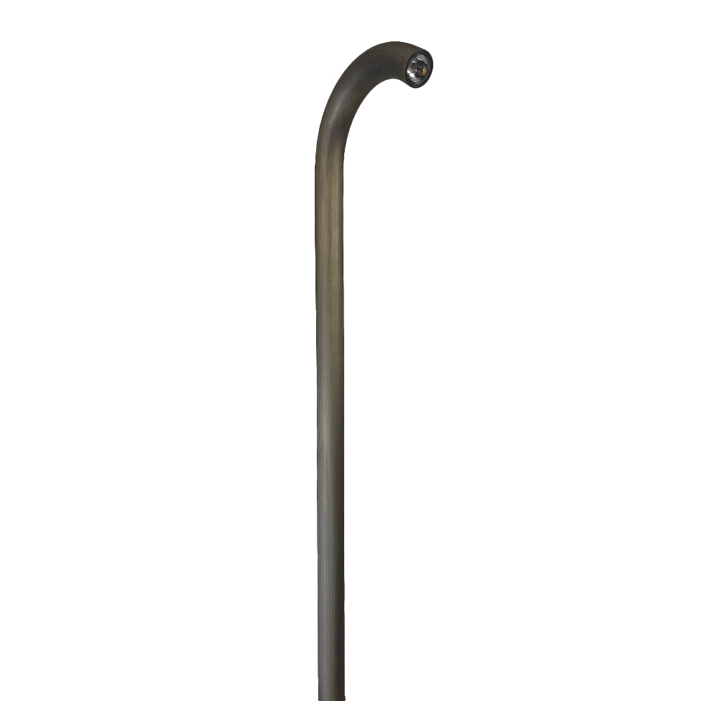 Outdoor Landscape Lighting LED 12V Low Voltage PLB21 4x/8x/12x Package Cast Brass 3W 3000K Warm White Integrated LED Cane Style Curved 12V Low Voltage Pathway Light