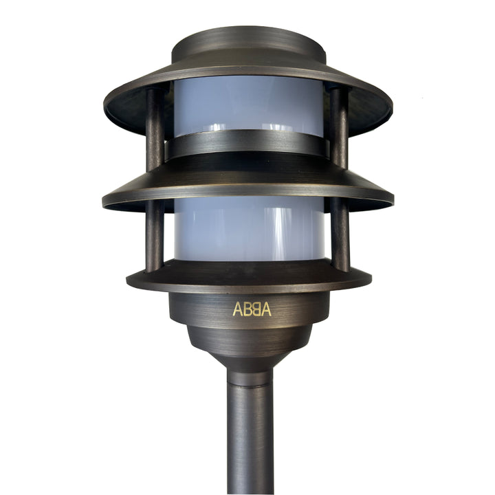 Outdoor Landscape Lighting LED 12V Low Voltage PLB22 Cast Brass Pagoda LED 12V Low Voltage Pathway Outdoor Lighting Landscape Fixture Lamp Ready G4 Socket