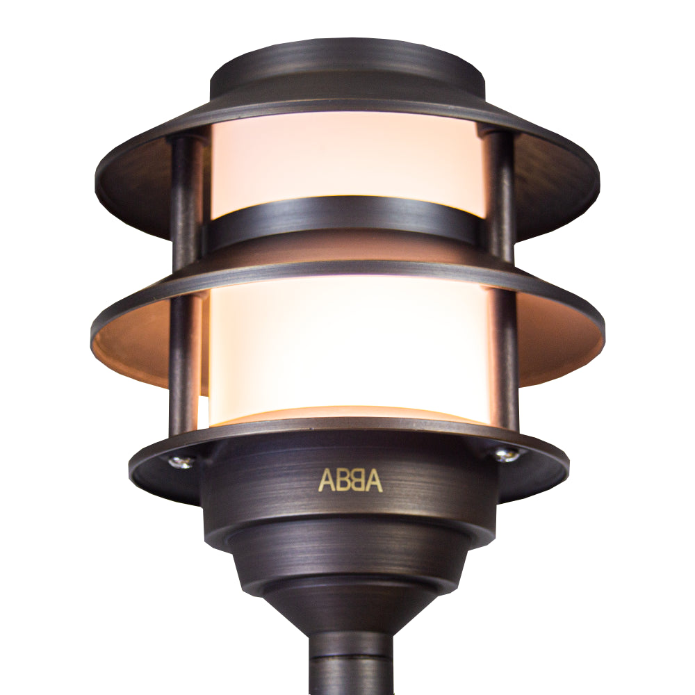 Outdoor Landscape Lighting LED 12V Low Voltage PLB22 4x/8x/12x Package Cast Brass Pagoda LED 12V Low Voltage Pathway Outdoor Lighting Landscape Fixture with G4 3W 3000K Bulb