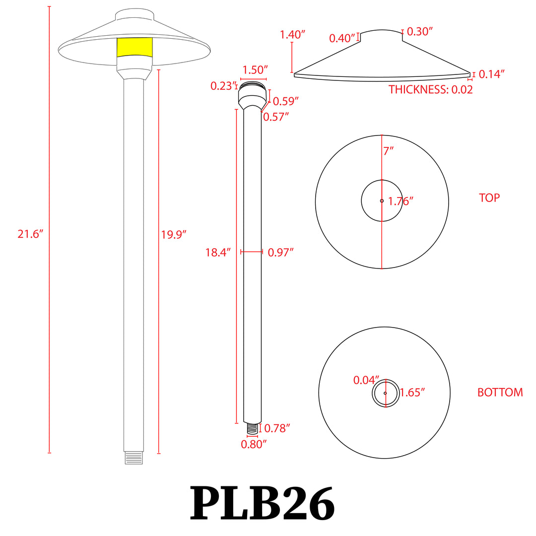 Outdoor Landscape Lighting LED 12V Low Voltage PLB26 4x/8x/12x Package Outdoor Garden Pathway Light | 12V Low Voltage Brass Path Light with G4 3W 3000K Bulb