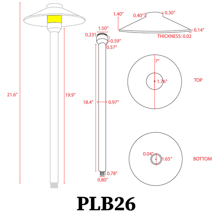 Outdoor Landscape Lighting LED 12V Low Voltage PLB26 4x/8x/12x Package Outdoor Garden Pathway Light | 12V Low Voltage Brass Path Light with G4 3W 3000K Bulb