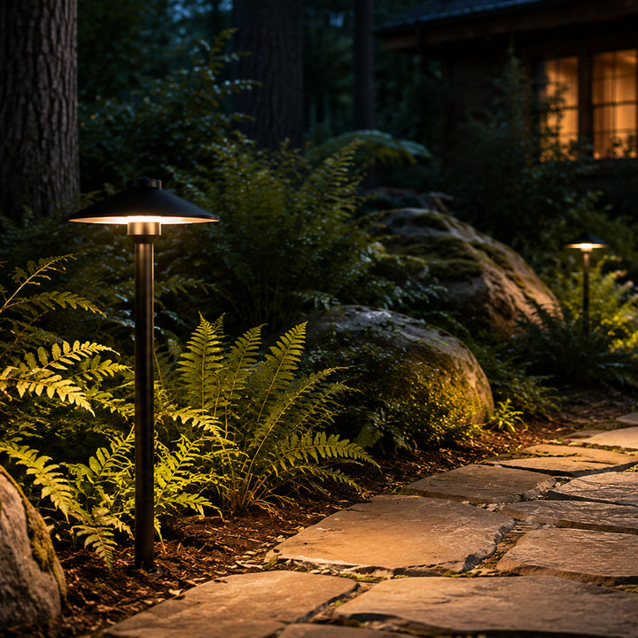 Outdoor Landscape Lighting LED 12V Low Voltage PLB26 Cast Brass Path Light | 12V Low Voltage Landscape Light Lamp Ready G4 Socket