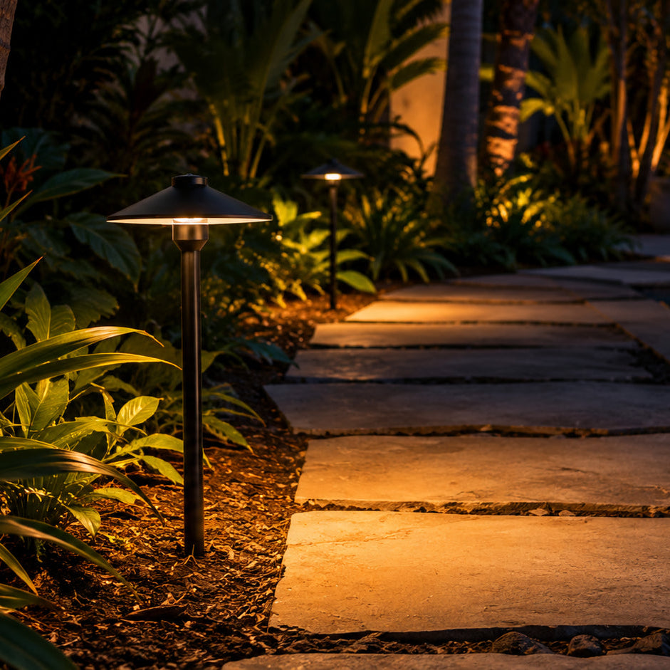 Outdoor Landscape Lighting LED 12V Low Voltage PLB26 Cast Brass Path Light | 12V Low Voltage Landscape Light Lamp Ready G4 Socket