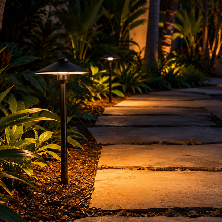 Outdoor Landscape Lighting LED 12V Low Voltage PLB26 Cast Brass Path Light | 12V Low Voltage Landscape Light Lamp Ready G4 Socket