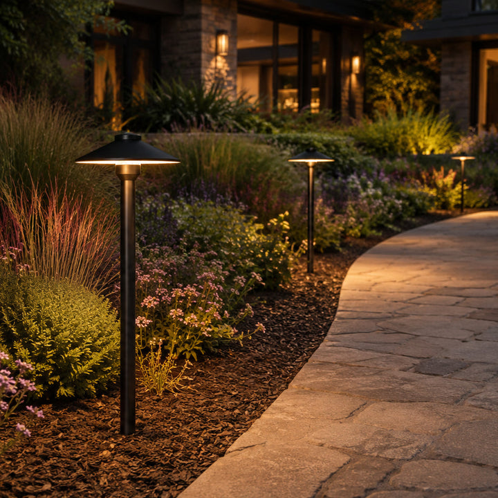Outdoor Landscape Lighting LED 12V Low Voltage PLB26 Cast Brass Path Light | 12V Low Voltage Landscape Light Lamp Ready G4 Socket