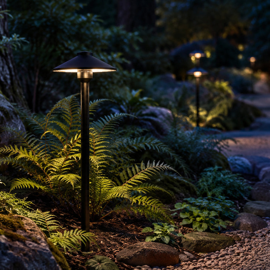 Outdoor Landscape Lighting LED 12V Low Voltage PLB26 Cast Brass Path Light | 12V Low Voltage Landscape Light Lamp Ready G4 Socket