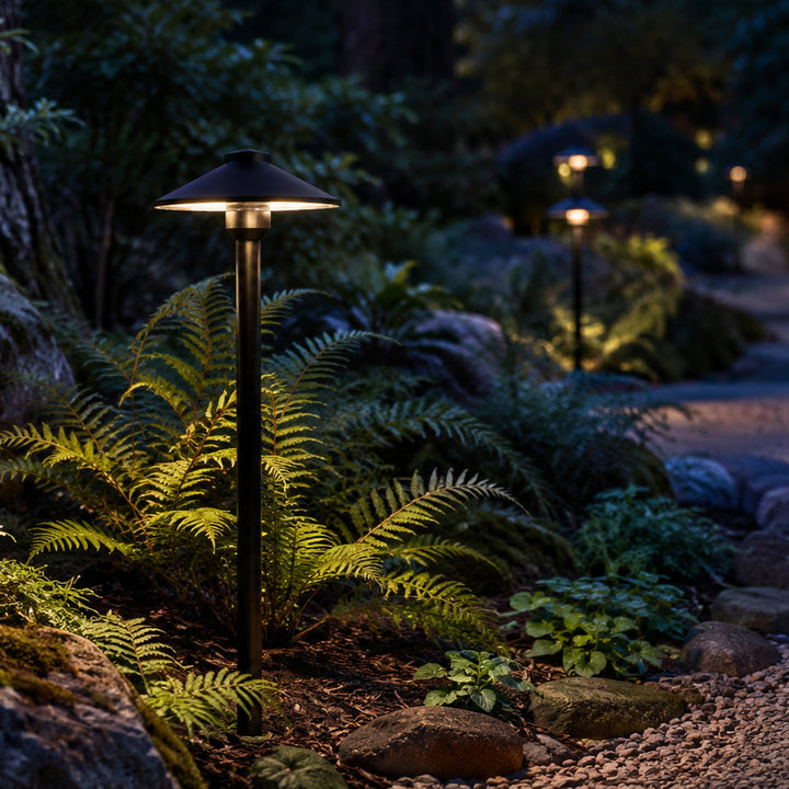 Outdoor Landscape Lighting LED 12V Low Voltage PLB26 Cast Brass Path Light | 12V Low Voltage Landscape Light Lamp Ready G4 Socket