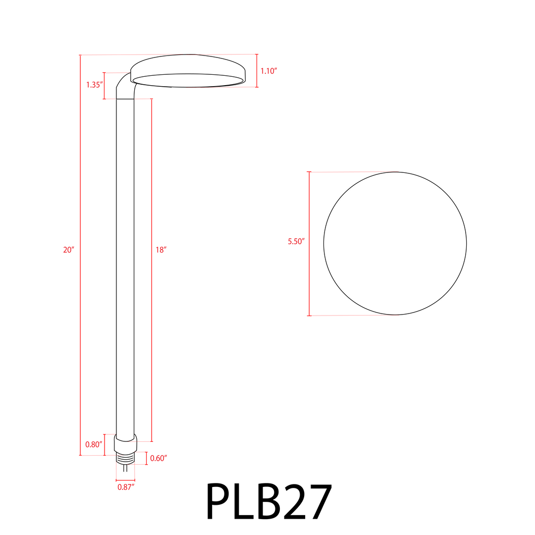Outdoor Landscape Lighting LED 12V Low Voltage PLB27 4W 3000K Integrated LED Outdoor Garden Pathway Light | 12V Low Voltage Brass Path Light