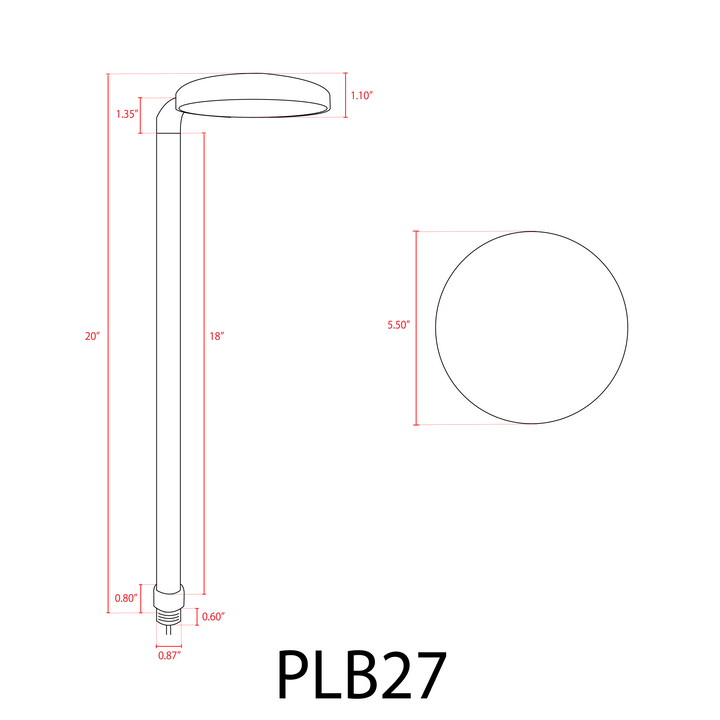 Outdoor Landscape Lighting LED 12V Low Voltage PLB27 4x/8x/12x Package Cast Brass Path and Area Light 4W 3000K Integrated LED 12V Low Voltage Pathway Outdoor Lighting Landscape Fixture