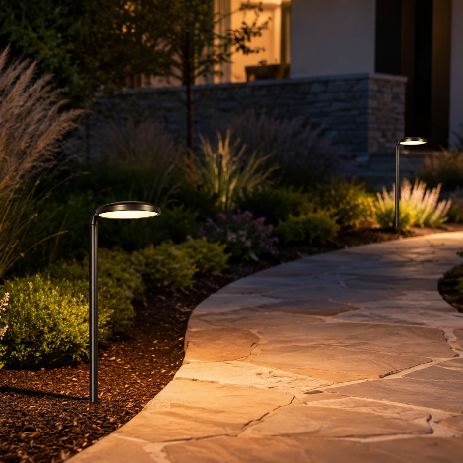 PLB27 4W 3000K  Integrated LED Outdoor Garden Pathway Light | 12V Low Voltage Brass Path Light