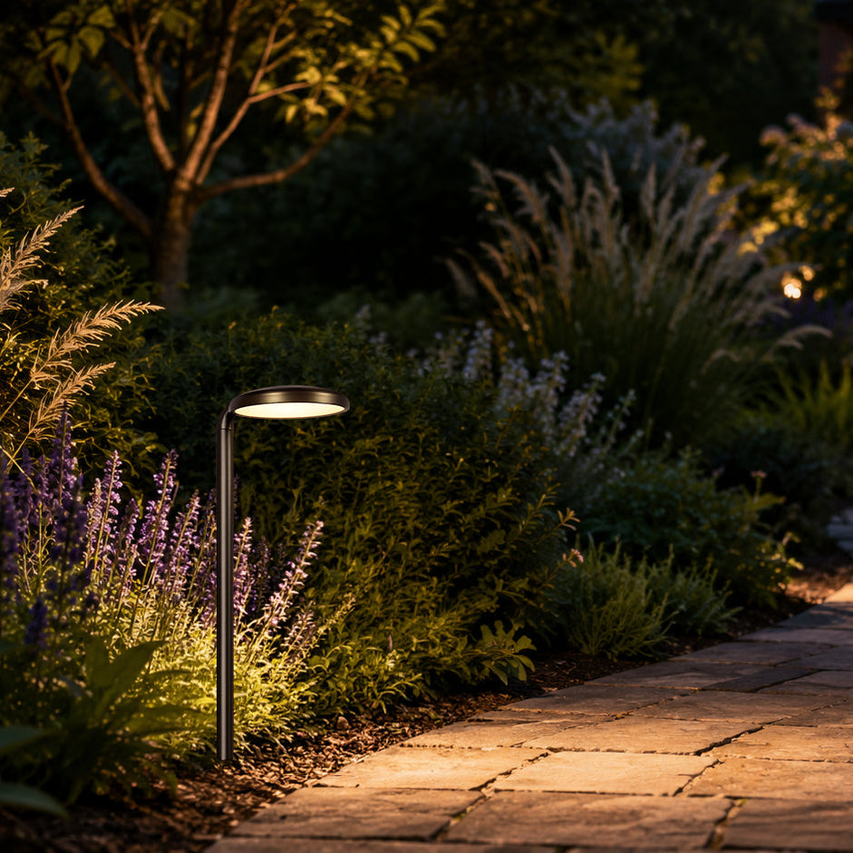 PLB27 4W 3000K  Integrated LED Outdoor Garden Pathway Light | 12V Low Voltage Brass Path Light