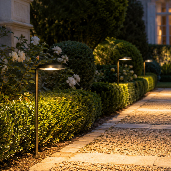 PLB27 4W 3000K  Integrated LED Outdoor Garden Pathway Light | 12V Low Voltage Brass Path Light