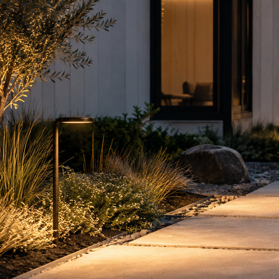 PLB27 4W 3000K  Integrated LED Outdoor Garden Pathway Light | 12V Low Voltage Brass Path Light