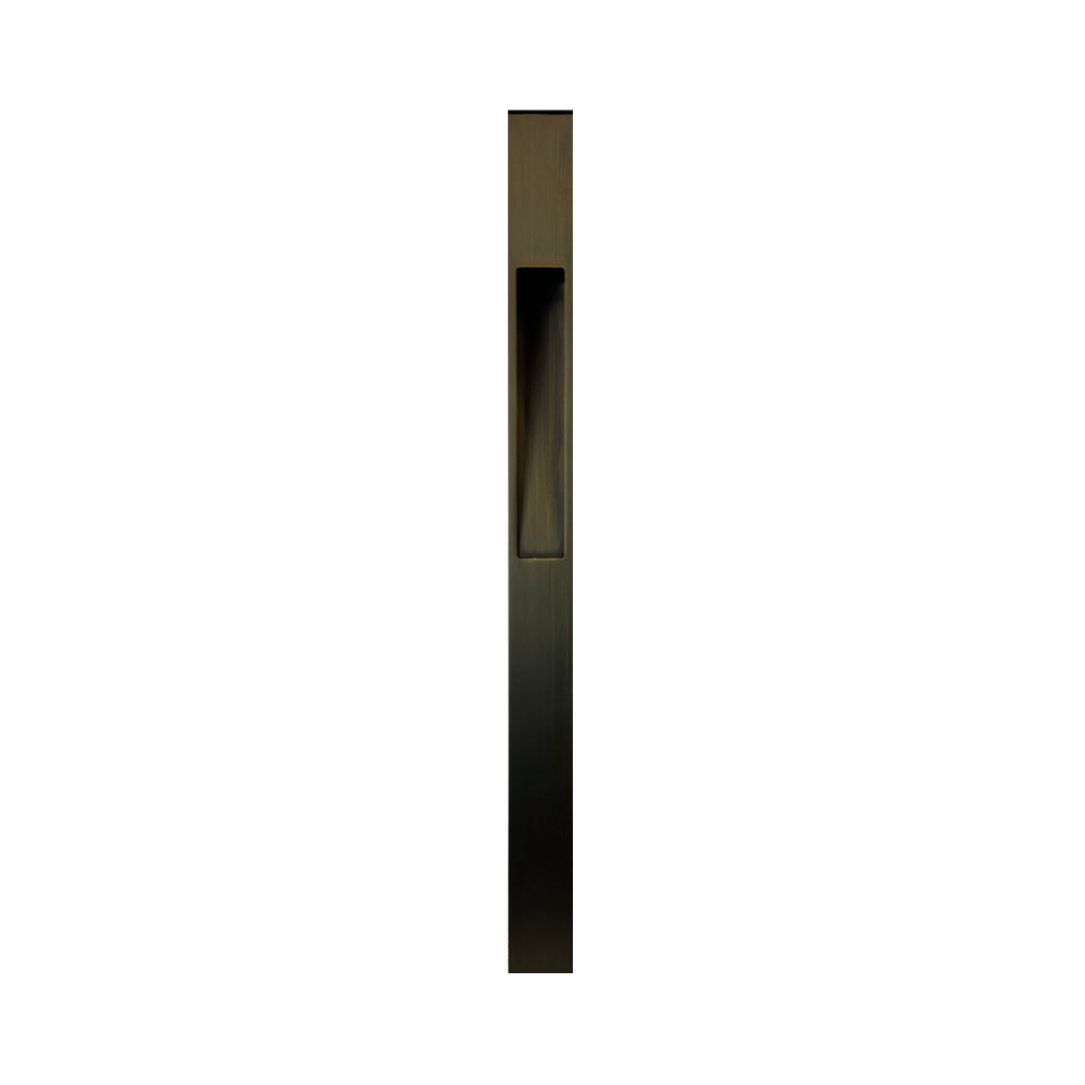 Outdoor Landscape Lighting LED 12V Low Voltage PLB29 Outdoor Garden Square Bollard Pathway Light | 12V Low Voltage Brass Path Light Lamp Ready G4 Socket