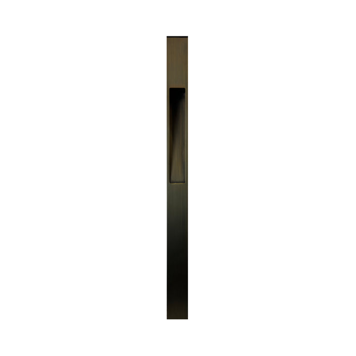 Outdoor Landscape Lighting LED 12V Low Voltage PLB29 Outdoor Garden Square Bollard Pathway Light | 12V Low Voltage Brass Path Light Lamp Ready G4 Socket