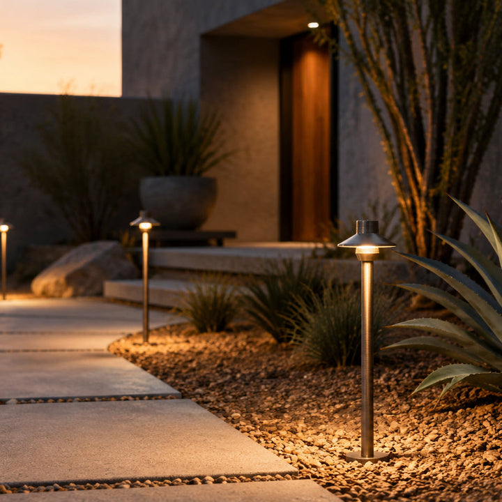 Outdoor Landscape Lighting LED 12V Low Voltage PLB30 Cast Brass Path Light | Lamp Ready 12V Low Voltage Landscape Light G4 Socket