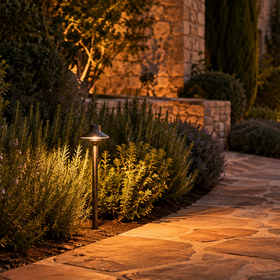 Outdoor Landscape Lighting LED 12V Low Voltage PLB30 Cast Brass Path Light | Lamp Ready 12V Low Voltage Landscape Light G4 Socket