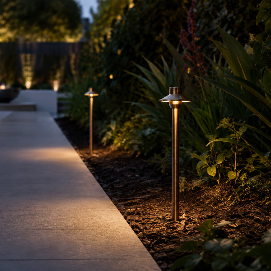 Outdoor Landscape Lighting LED 12V Low Voltage PLB30 Cast Brass Path Light | Lamp Ready 12V Low Voltage Landscape Light G4 Socket