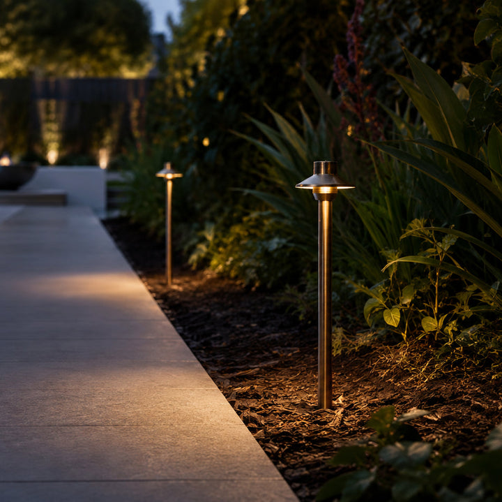 Outdoor Landscape Lighting LED 12V Low Voltage PLB30 Cast Brass Path Light | Lamp Ready 12V Low Voltage Landscape Light G4 Socket