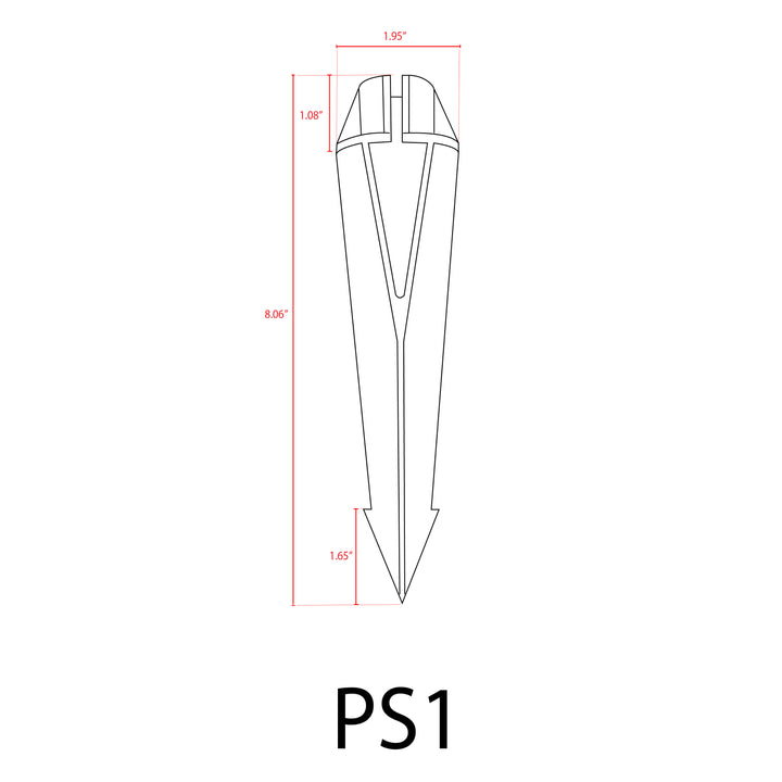Outdoor Landscape Lighting LED 12V Low Voltage PS1 Heavy Duty 1/2" ABS Plastic Spike | Landscape Lighting Accessory
