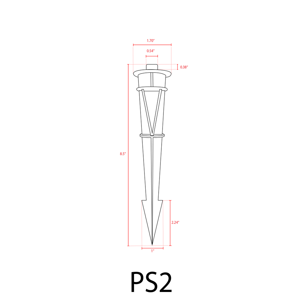 Outdoor Landscape Lighting LED 12V Low Voltage PS2 Heavy Duty ABS Plastic Spike | Landscape Lighting Accessory