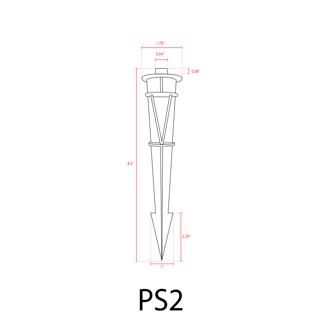 Outdoor Landscape Lighting LED 12V Low Voltage PS2 Heavy Duty ABS Plastic Spike | Landscape Lighting Accessory