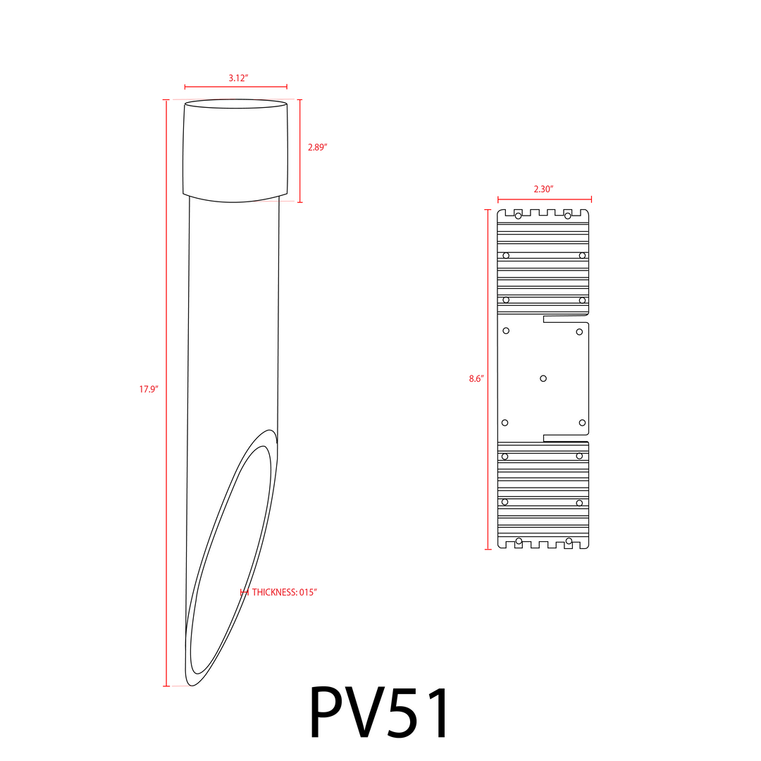Outdoor Landscape Lighting LED 12V Low Voltage PV51 Heavy Duty PermaPost PVC Post with Cap | Landscape Lighting Accessory