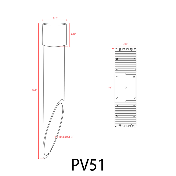 Outdoor Landscape Lighting LED 12V Low Voltage PV51 Heavy Duty PermaPost PVC Post with Cap | Landscape Lighting Accessory