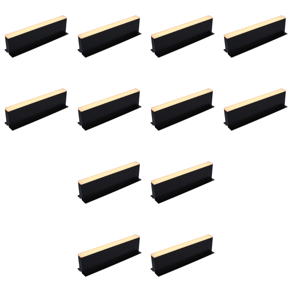 Outdoor Landscape Lighting LED 12V Low Voltage CRG33 4x/8x/12x 12"x0.80″x2.54" Paver Well Light - Heavy Duty Cast Aluminum, IP65 3.5W 3000K AC/DC 12V Low Voltage COB 12 Pack