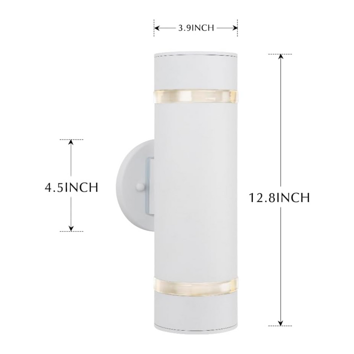Outdoor Landscape Lighting LED 12V Low Voltage SCSH01 120V Line Voltage LED Stainless Steel Cylinder Up Down Light 2 Directional Sconce Lighting Medium Base Sockets