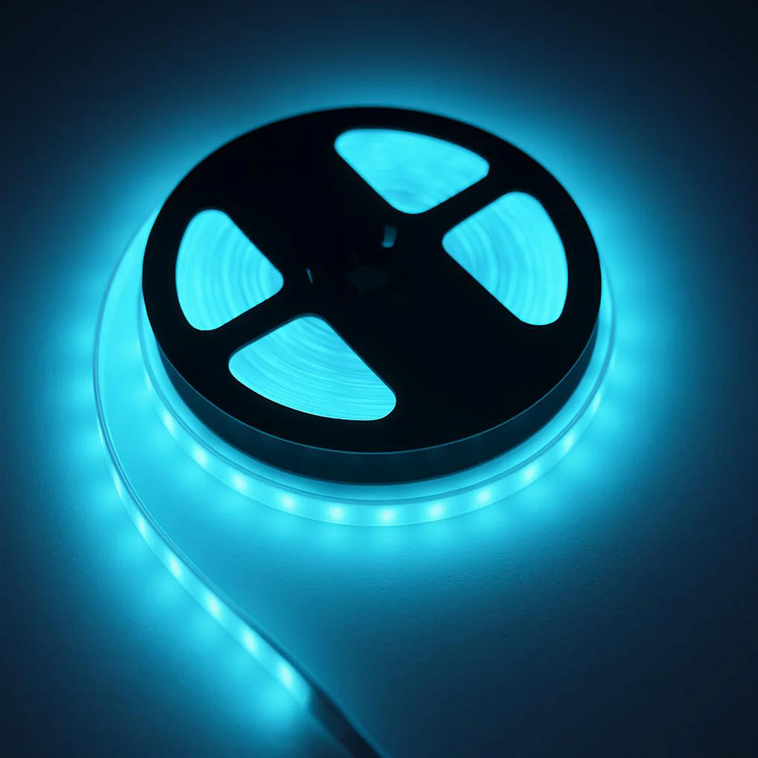 Outdoor Landscape Lighting LED 12V Low Voltage SLD09 Dotless Linear LED RGB CCT Color Changing and Tunable White 16.4ft (5M) 12mm 4.5W/ft DC24V Low Voltage COB Strip Lights IP20 Tape Light
