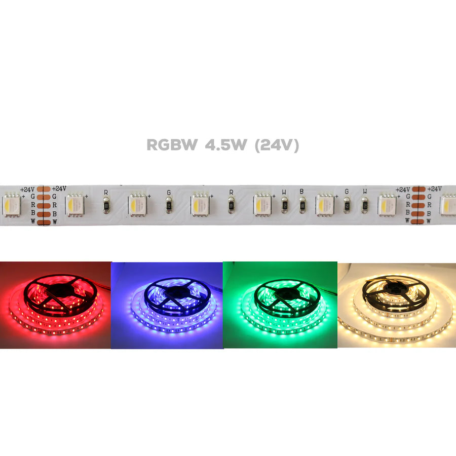 Outdoor Landscape Lighting LED 12V Low Voltage SL09 Strip Light RGBW 5050 4.5W/ft 12mm DC24V Low Voltage LED Outdoor IP20/IP65 UL SMD Tape Light