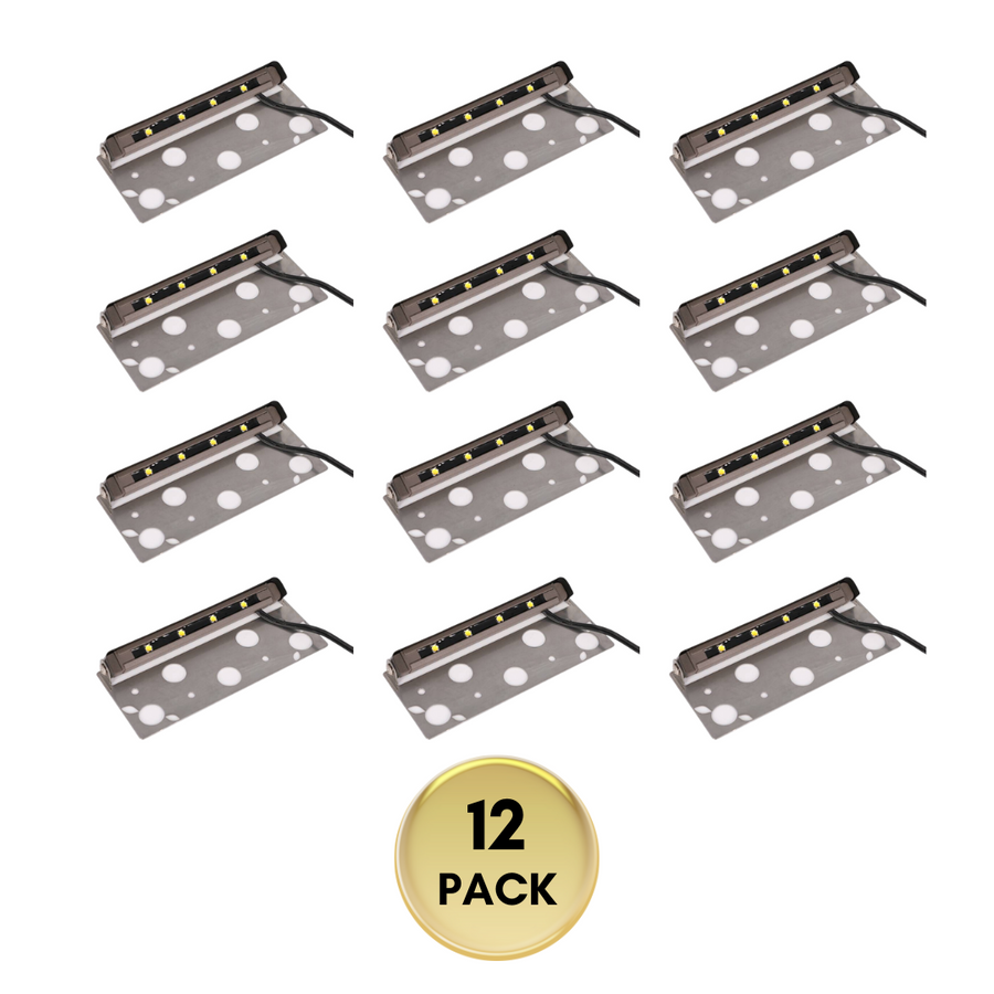 Outdoor Landscape Lighting LED 12V Low Voltage RHL8501R x12 Package Low Voltage Bronze 2700K Hardscape Paver Light Retaining Wall LED Step Lighting [FINAL SALE]