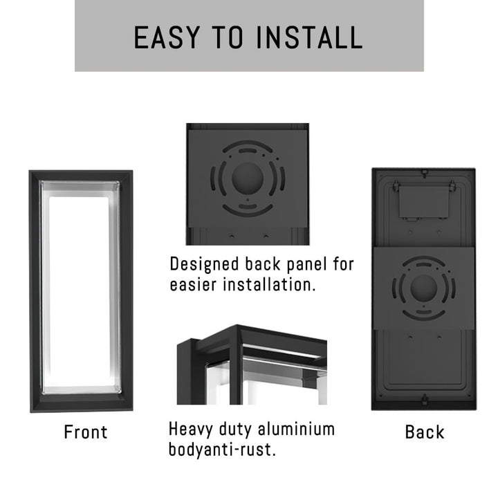 Outdoor Landscape Lighting LED 12V Low Voltage SCA01-14 Integrated LED 22W RGBCW Bluetooth Control 14″x6.2″x4.9″ 12V Low Voltage Aluminum Wall Sconce Lighting IP65 Waterproof
