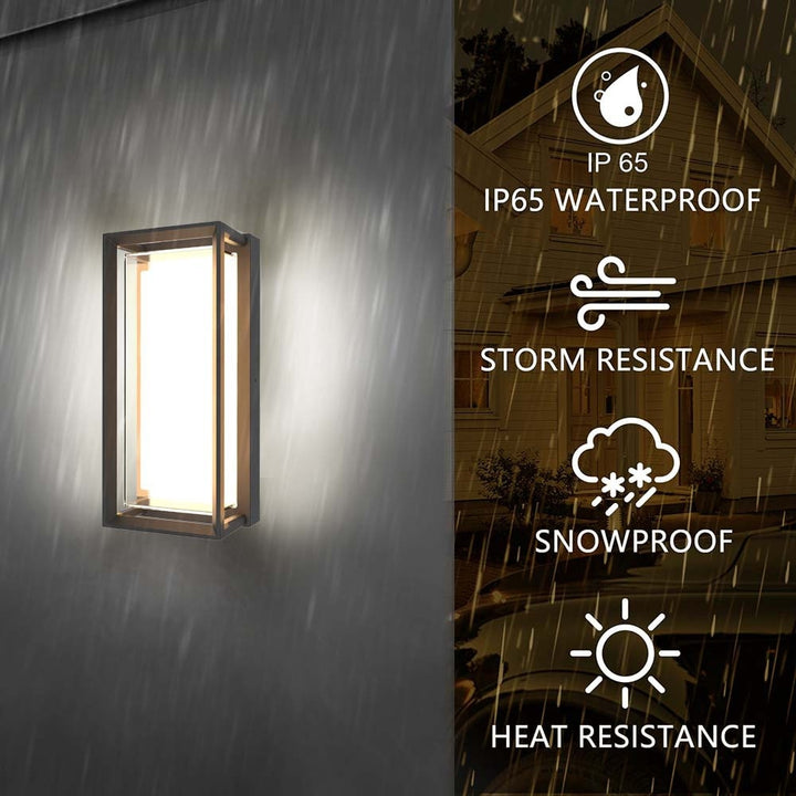 Outdoor Landscape Lighting LED 12V Low Voltage SCA01-14 Integrated LED 22W RGBCW Bluetooth Control 14″x6.2″x4.9″ 12V Low Voltage Aluminum Wall Sconce Lighting IP65 Waterproof