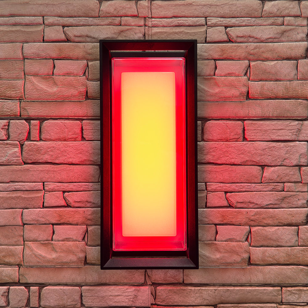 Outdoor Landscape Lighting LED 12V Low Voltage SCA01-14 Integrated LED 22W RGBCW Bluetooth Control 14″x6.2″x4.9″ 12V Low Voltage Aluminum Wall Sconce Lighting IP65 Waterproof