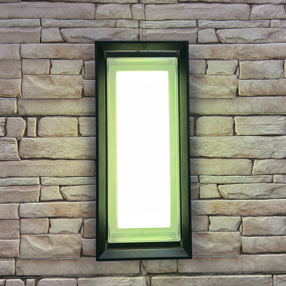 Outdoor Landscape Lighting LED 12V Low Voltage SCA01-14 Integrated LED 22W RGBCW Bluetooth Control 14″x6.2″x4.9″ 12V Low Voltage Aluminum Wall Sconce Lighting IP65 Waterproof