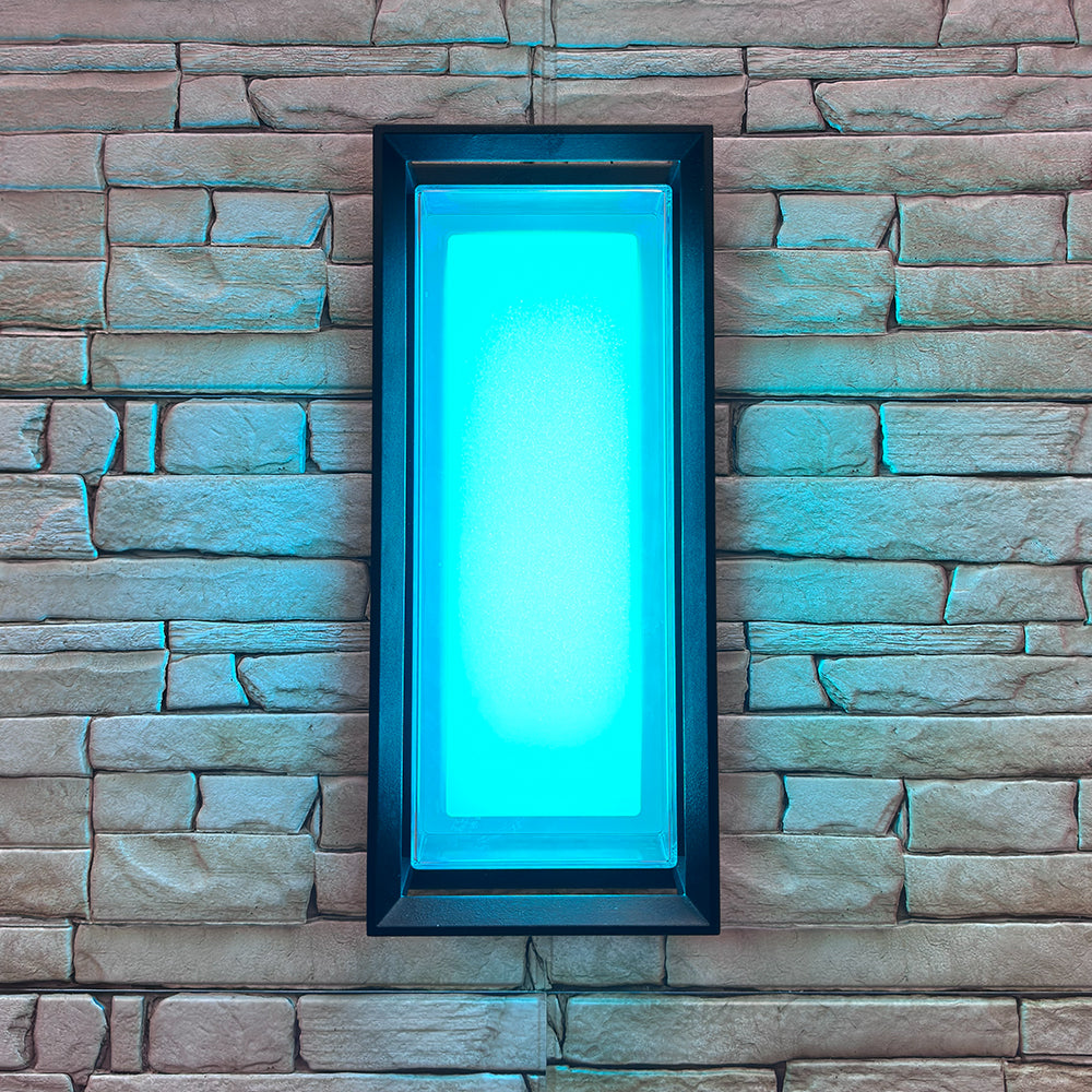 Outdoor Landscape Lighting LED 12V Low Voltage SCA01-14 Integrated LED 22W RGBCW Bluetooth Control 14″x6.2″x4.9″ 12V Low Voltage Aluminum Wall Sconce Lighting IP65 Waterproof