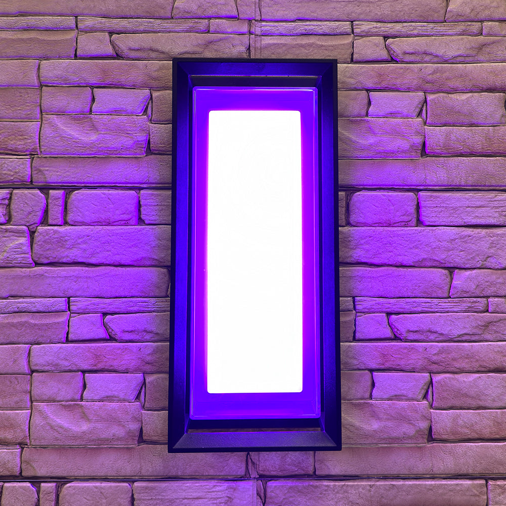 Outdoor Landscape Lighting LED 12V Low Voltage SCA01-14 Integrated LED 22W RGBCW Bluetooth Control 14″x6.2″x4.9″ 12V Low Voltage Aluminum Wall Sconce Lighting IP65 Waterproof