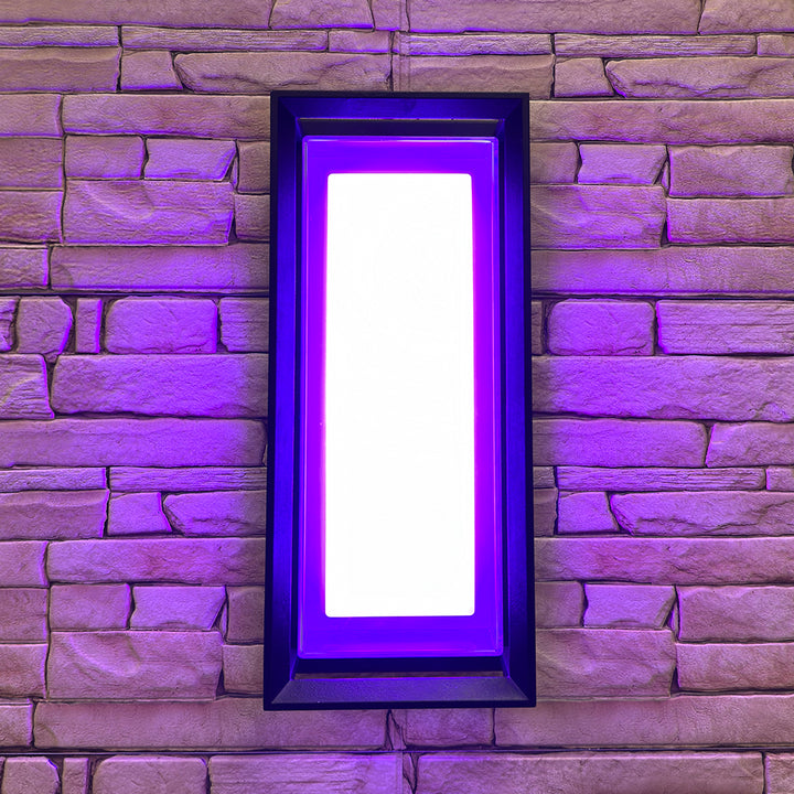 Outdoor Landscape Lighting LED 12V Low Voltage SCA01-14 Integrated LED 22W RGBCW Bluetooth Control 14″x6.2″x4.9″ 12V Low Voltage Aluminum Wall Sconce Lighting IP65 Waterproof