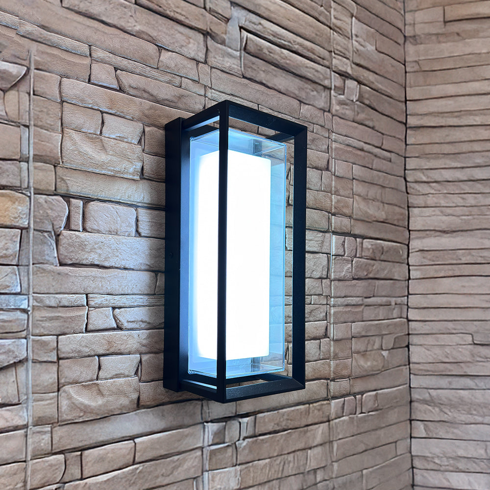 Outdoor Landscape Lighting LED 12V Low Voltage SCA01-14 Integrated LED 22W RGBCW Bluetooth Control 14″x6.2″x4.9″ 12V Low Voltage Aluminum Wall Sconce Lighting IP65 Waterproof