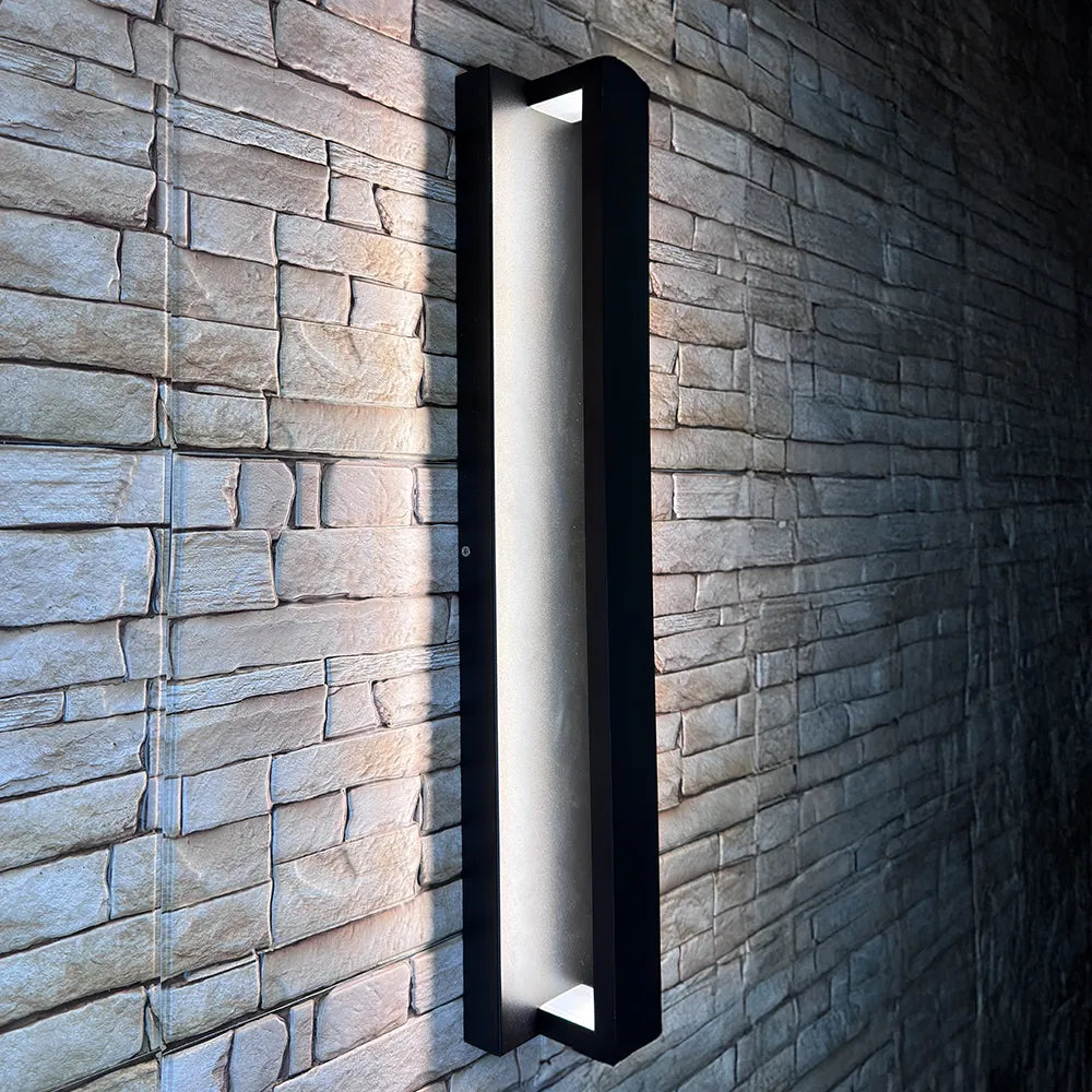 Outdoor Landscape Lighting LED 12V Low Voltage SCA02-24 Integrated LED 24W RGBCW Bluetooth Control 24″x4.9″x3.5″ 12V Low Voltage Aluminum Wall Sconce Lighting IP65 Waterproof