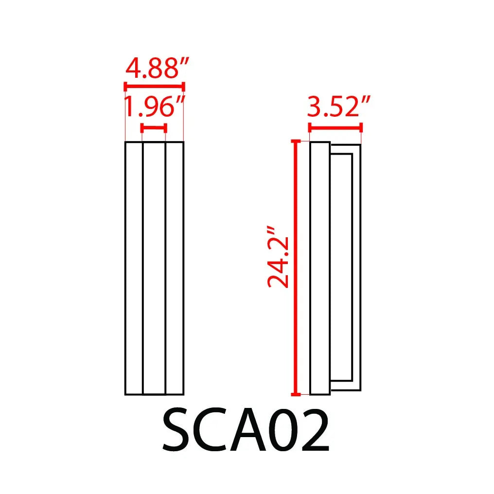 Outdoor Landscape Lighting LED 12V Low Voltage SCA02-24 Integrated LED 24W RGBCW Bluetooth Control 24″x4.9″x3.5″ 12V Low Voltage Aluminum Wall Sconce Lighting IP65 Waterproof
