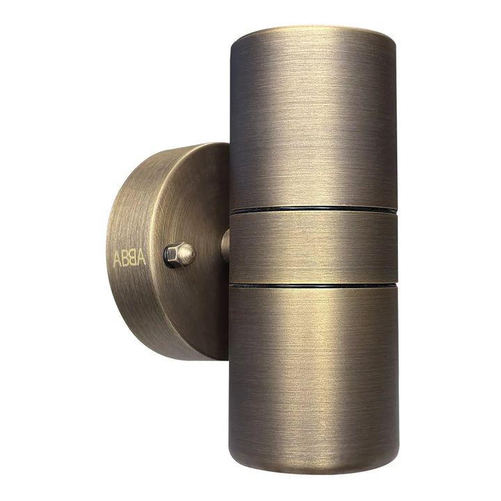 Outdoor Landscape Lighting LED 12V Low Voltage SCB05 4x/8x/12x Package LED Cylinder Up Down Light 2 Directional Brass Sconce Lighting with 12V Low Voltage 5W 3000K Bulb