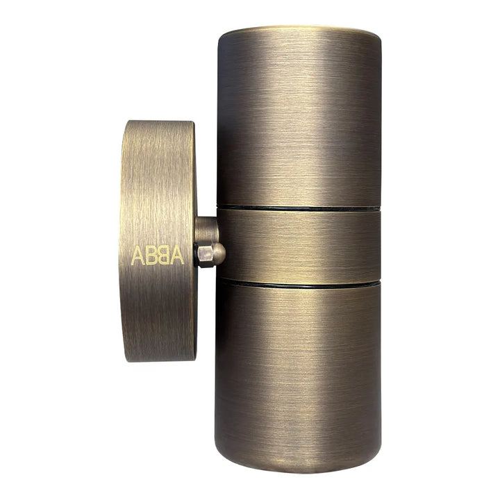 Outdoor Landscape Lighting LED 12V Low Voltage SCB05 4x/8x/12x Package LED Cylinder Up Down Light 2 Directional Brass Sconce Lighting with 12V Low Voltage 5W 3000K Bulb