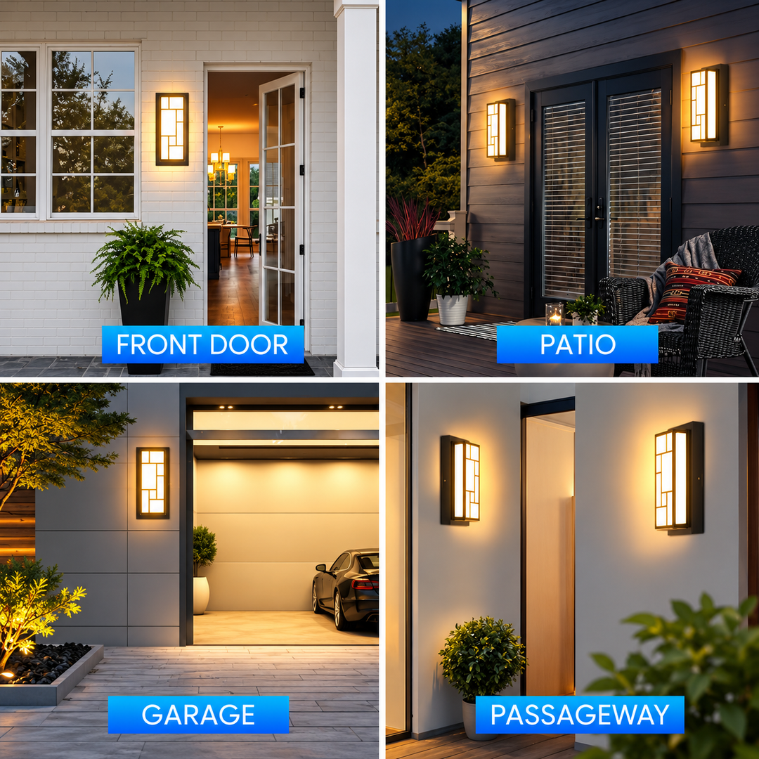 Outdoor Landscape Lighting LED 12V Low Voltage SCH24 6W 5CCT Outdoor Aluminum Frame 12.91" x 5.63" x 3.66" Wall Sconce Light 120V Line Voltage